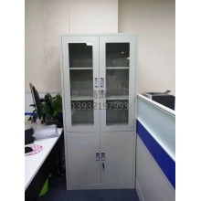 高低對(duì)開(kāi)玻璃文件柜