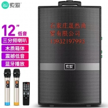 索愛SA-X22 12英寸大功率重低音廣場舞音響移動戶外藍牙拉桿音箱擴音器帶無線麥克風(fēng)